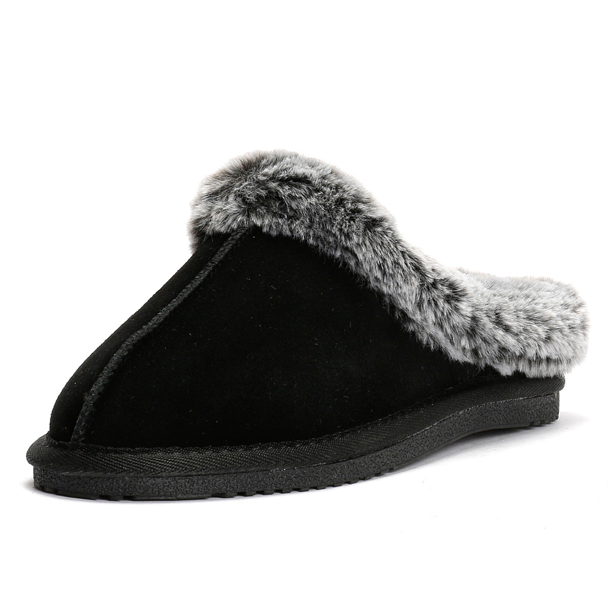 Hush Puppies Amara Chaussons Noirs En Daim Pour Femme