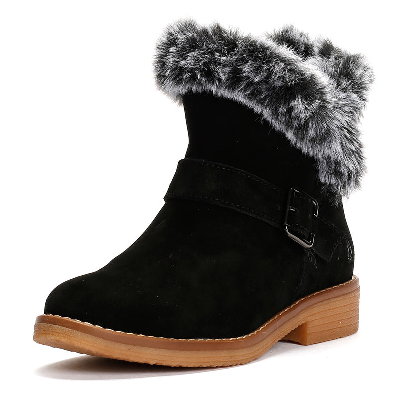 Hush Puppies Hannah Bottes En Daim Noir Pour Femmes
