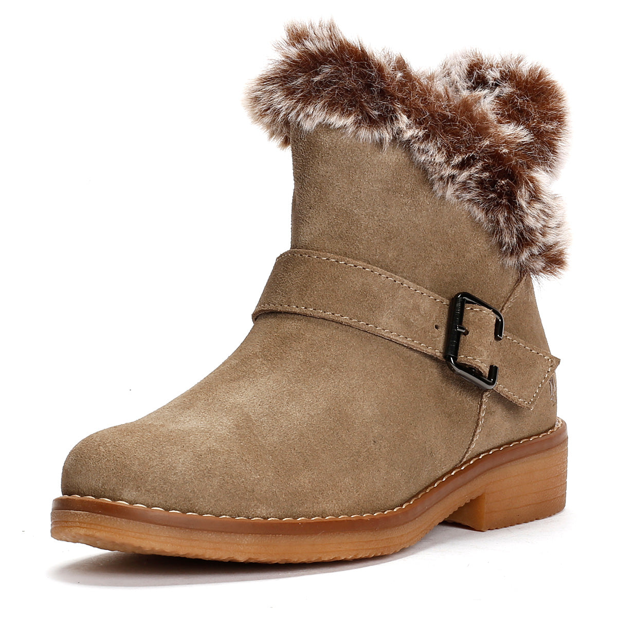 Hush Puppies Hannah Bottes En Daim Pour Femmes De Couleur Taupe