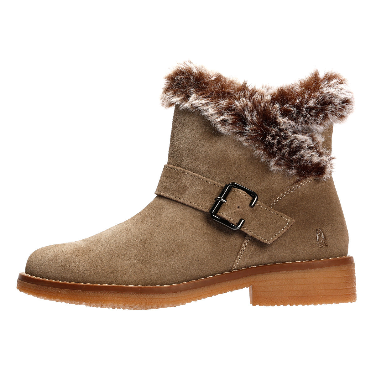 Hush Puppies Hannah Bottes En Daim Pour Femmes De Couleur Taupe