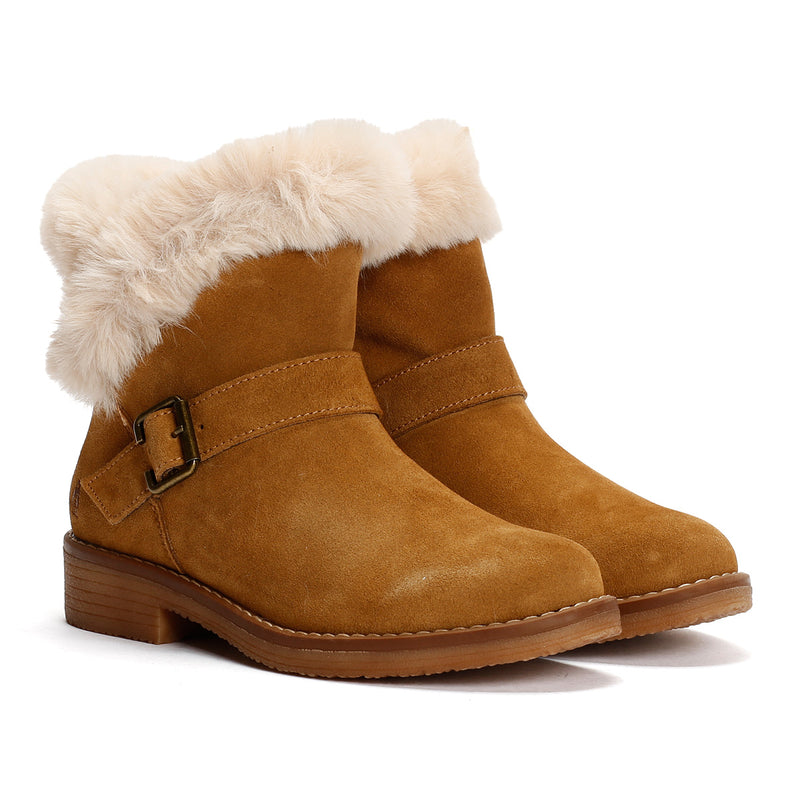 Hush Puppies Hannah Bottes En Daim Pour Femme En Couleur Beige