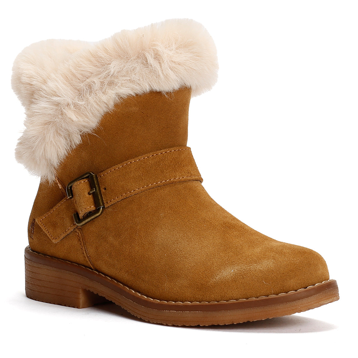 Hush Puppies Hannah Bottes En Daim Pour Femme En Couleur Beige