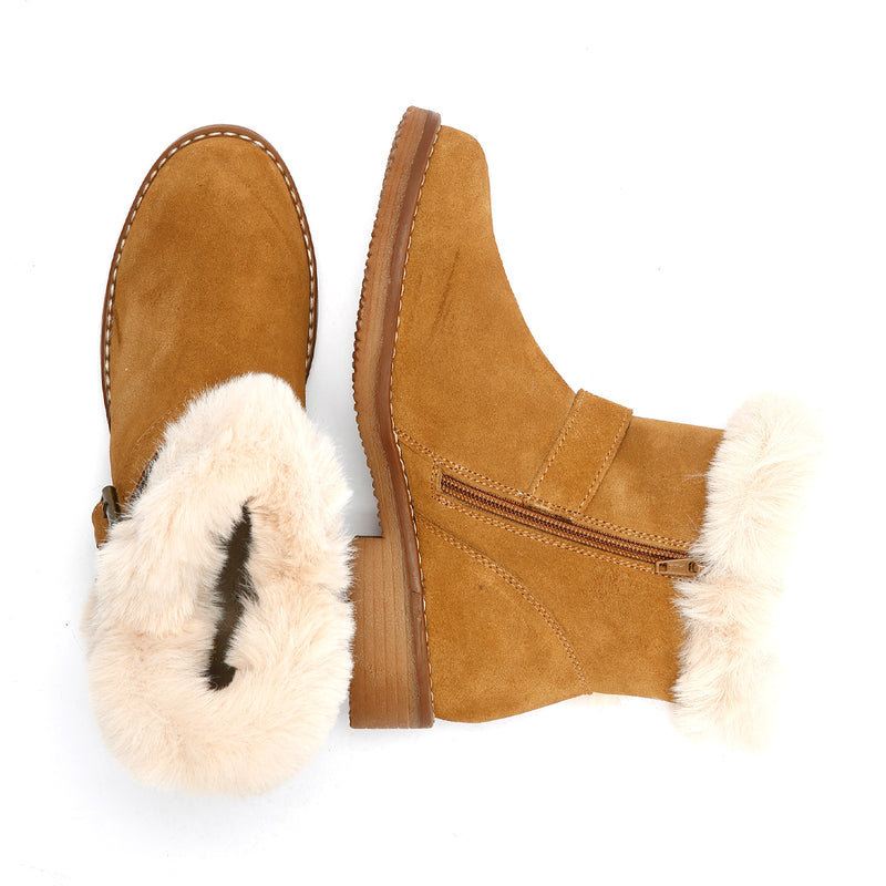 Hush Puppies Hannah Bottes En Daim Pour Femme En Couleur Beige