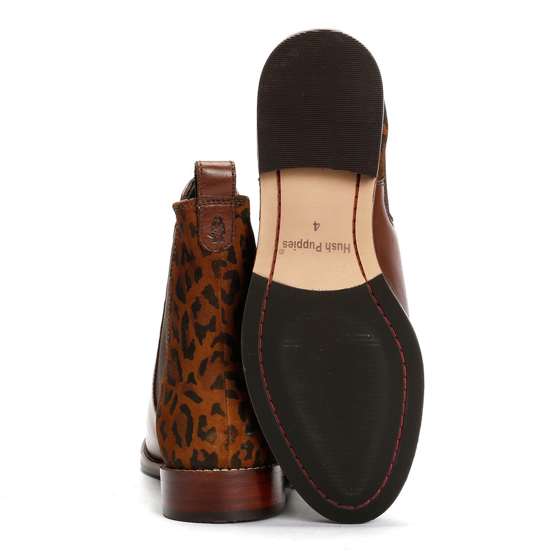 Hush Puppies Colette Bottines Léopard En Daim Pour Femme
