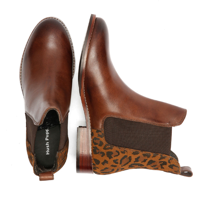 Hush Puppies Colette Bottines Léopard En Daim Pour Femme