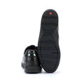 Kickers Youth Reasan Lace Chaussures Noires En Cuir À Lacets Pour Garçons