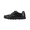 Kickers Youth Reasan Lace Chaussures Noires En Cuir À Lacets Pour Garçons