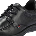 Kickers Youth Reasan Lace Chaussures Noires En Cuir À Lacets Pour Garçons