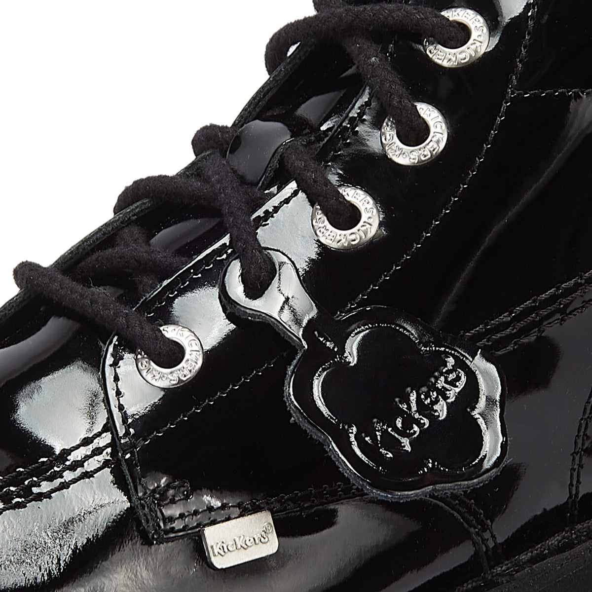 Kickers Kick Hi Bottes vernies noires pour femmes