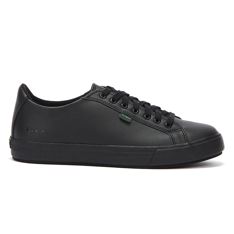 Kickers Youth Noir Cuir Tovni Lacer Trainers
