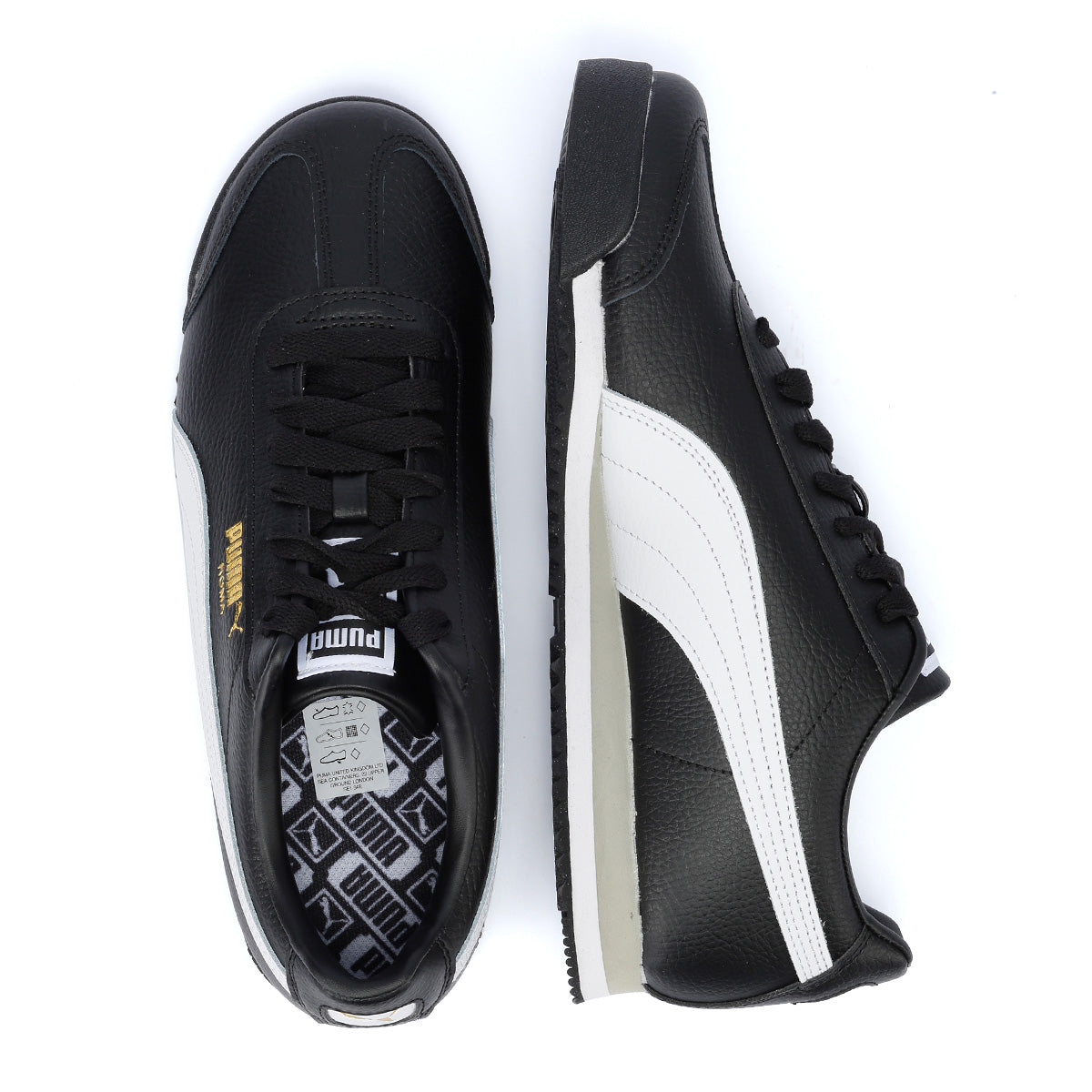 Puma Roma Standard Baskets Noires/Blanches