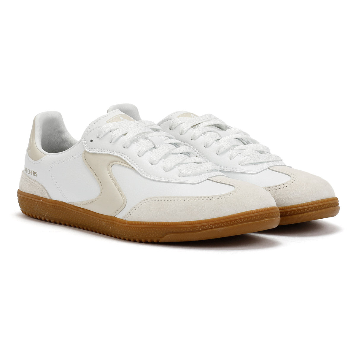 Skechers Hotshot Kickoff Baskets Blanches En Cuir Pour Femmes