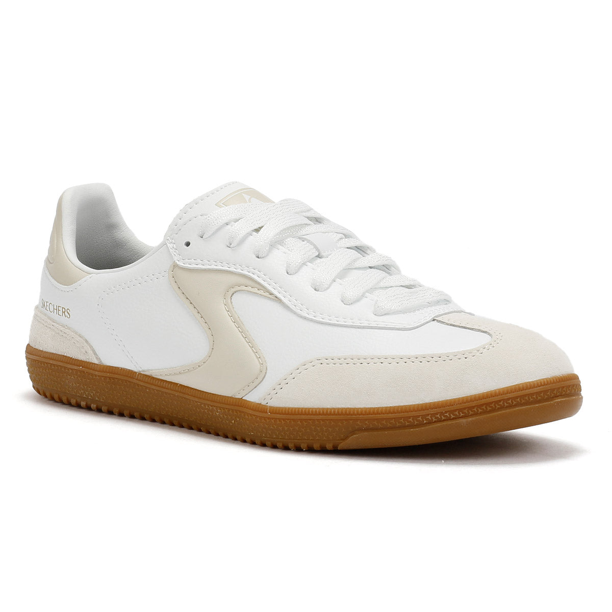 Skechers Hotshot Kickoff Baskets Blanches En Cuir Pour Femmes