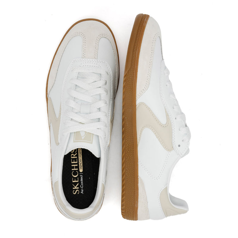 Skechers Hotshot Kickoff Baskets Blanches En Cuir Pour Femmes