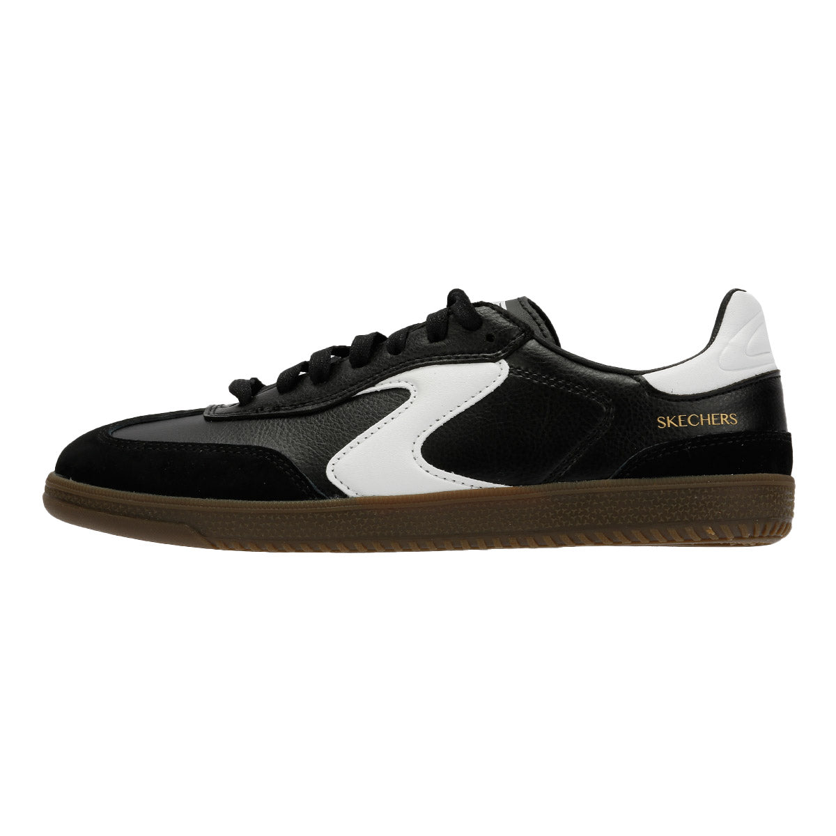 Skechers Hotshot Kickoff Baskets Noires En Cuir Pour Femmes