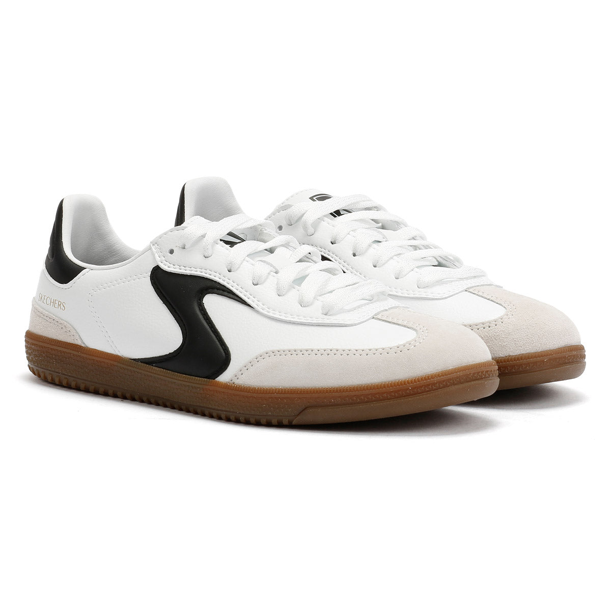 Skechers Hotshot Kickoff Baskets Blanches En Cuir Pour Femmes
