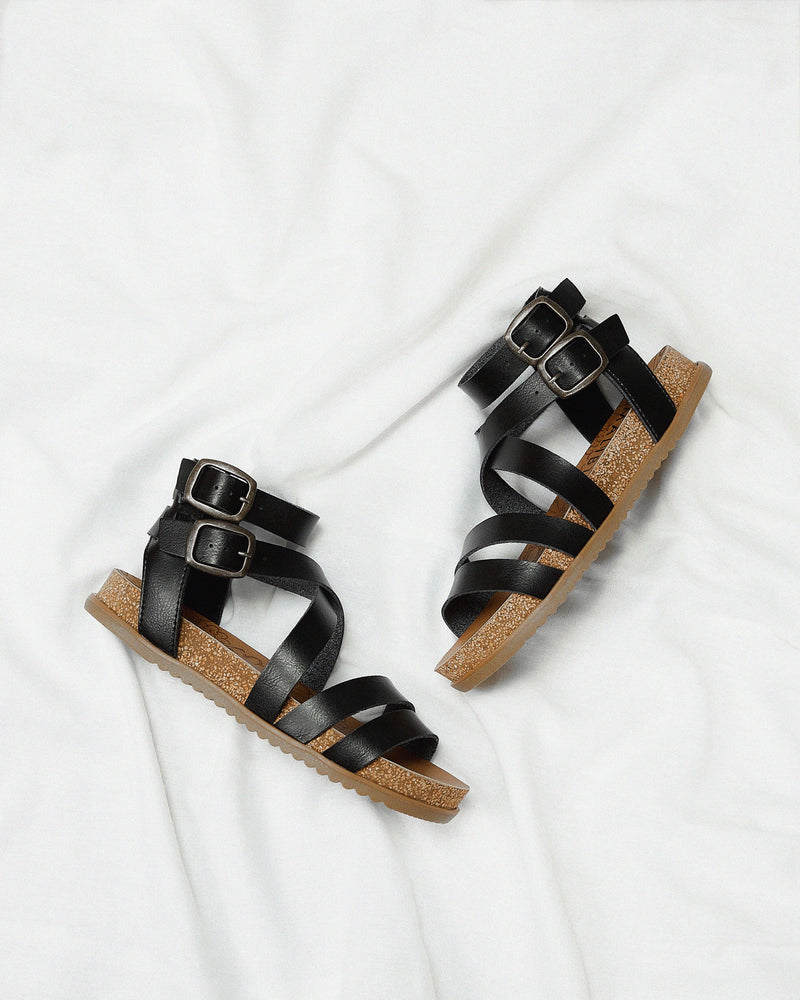Blowfish Malibu Maylie Womens Black Dyecut Sandals