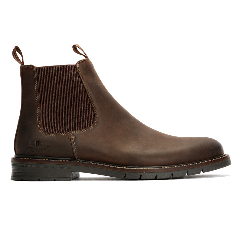 Tower London Harbour Bottes En Cuir Pour Hommes Marron