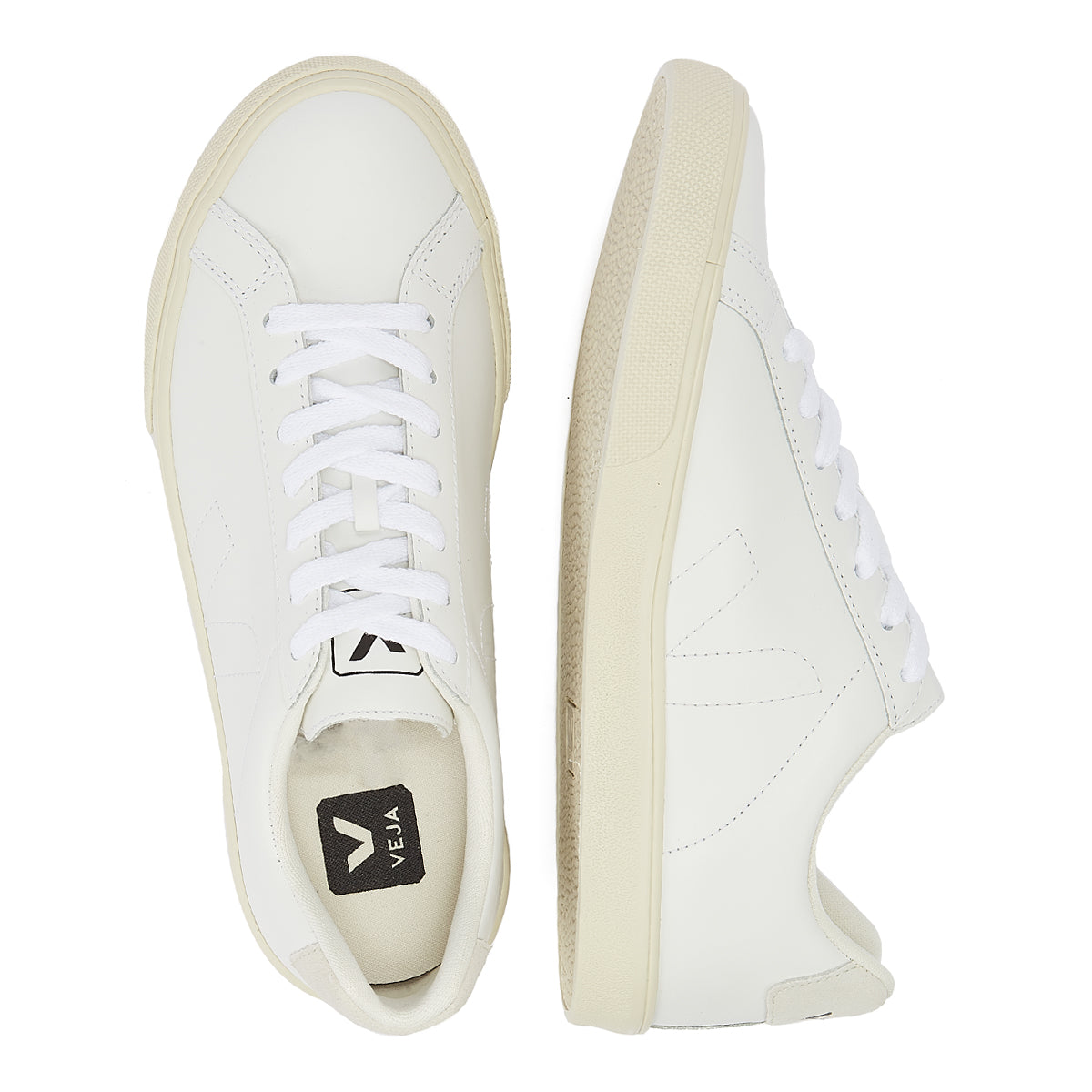 Veja Esplar cuir baskets blanches pour hommes