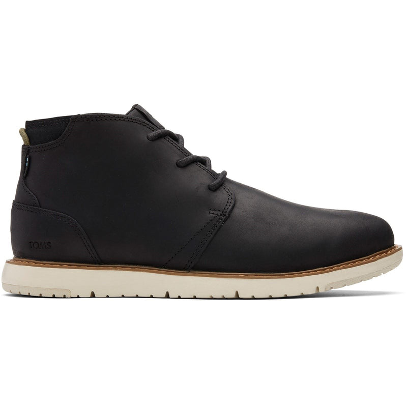 TOMS Navi Bottes Noires En Cuir Pour Hommes