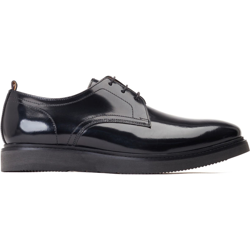 Base London Roly Chaussures Oxford Noires En Cuir Pour Hommes
