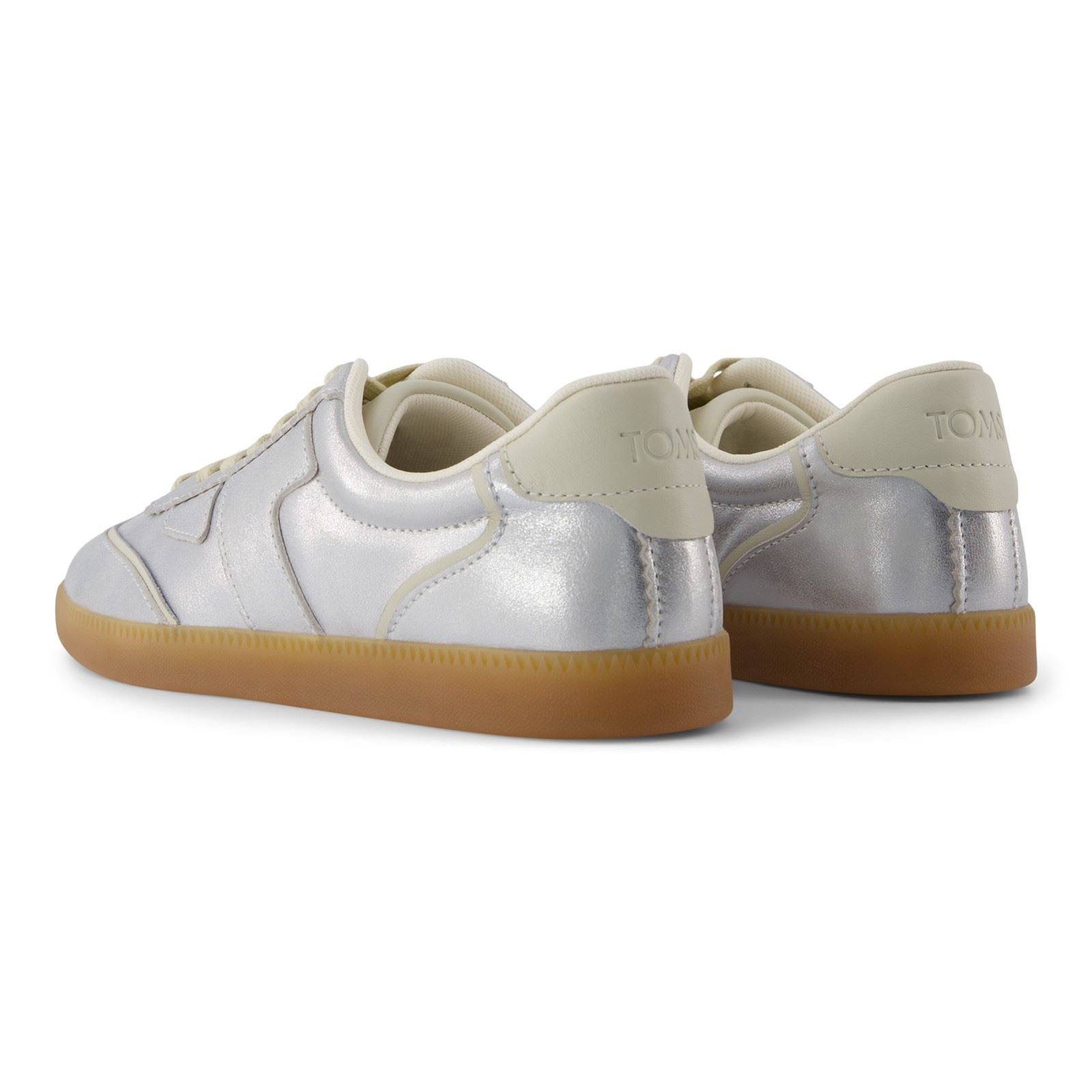 TOMS Collins Baskets En Cuir Pour Femmes Argentées