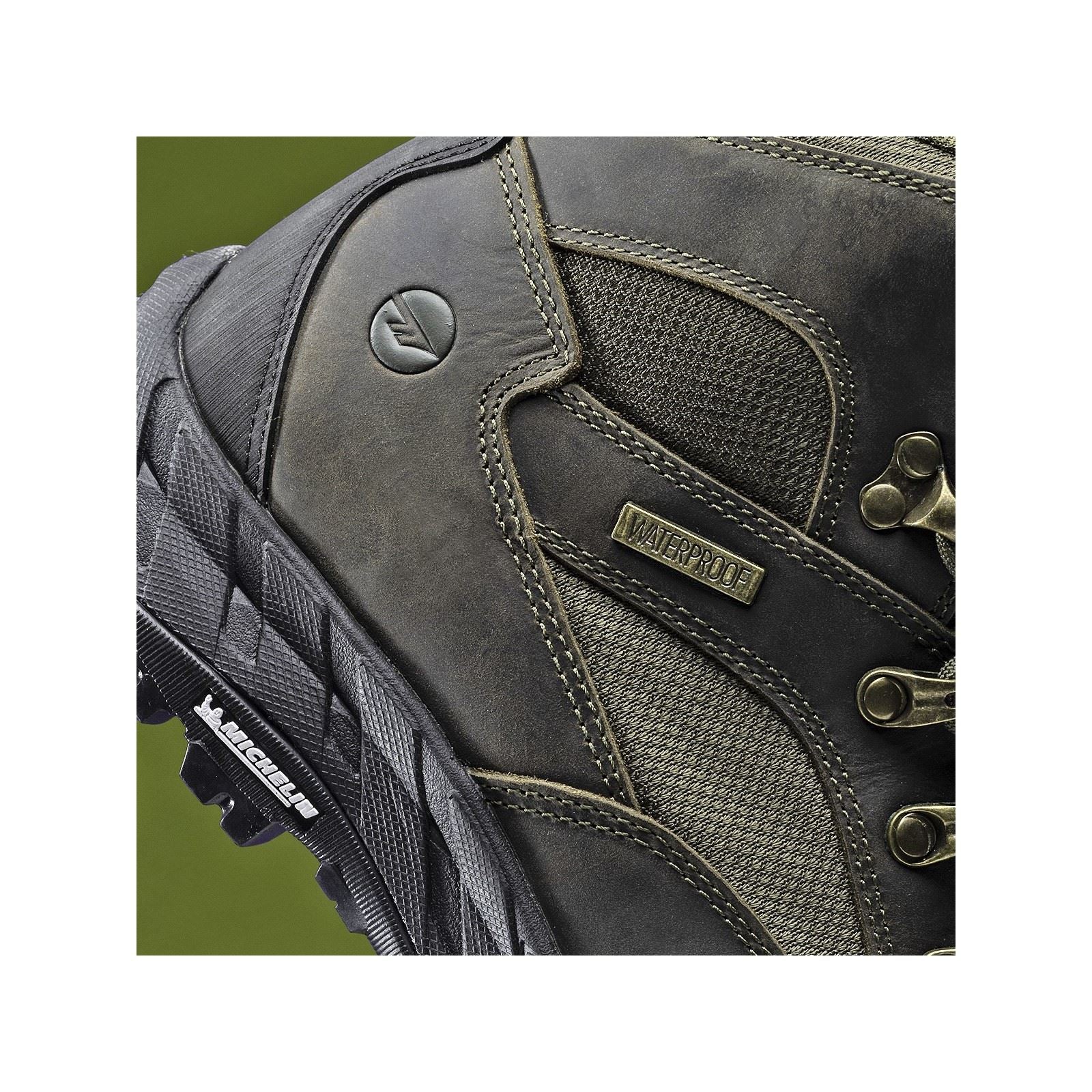 Hi-Tec Euro Trail Chaussures De Randonnée En Cuir Pour Homme Couleur Kaki