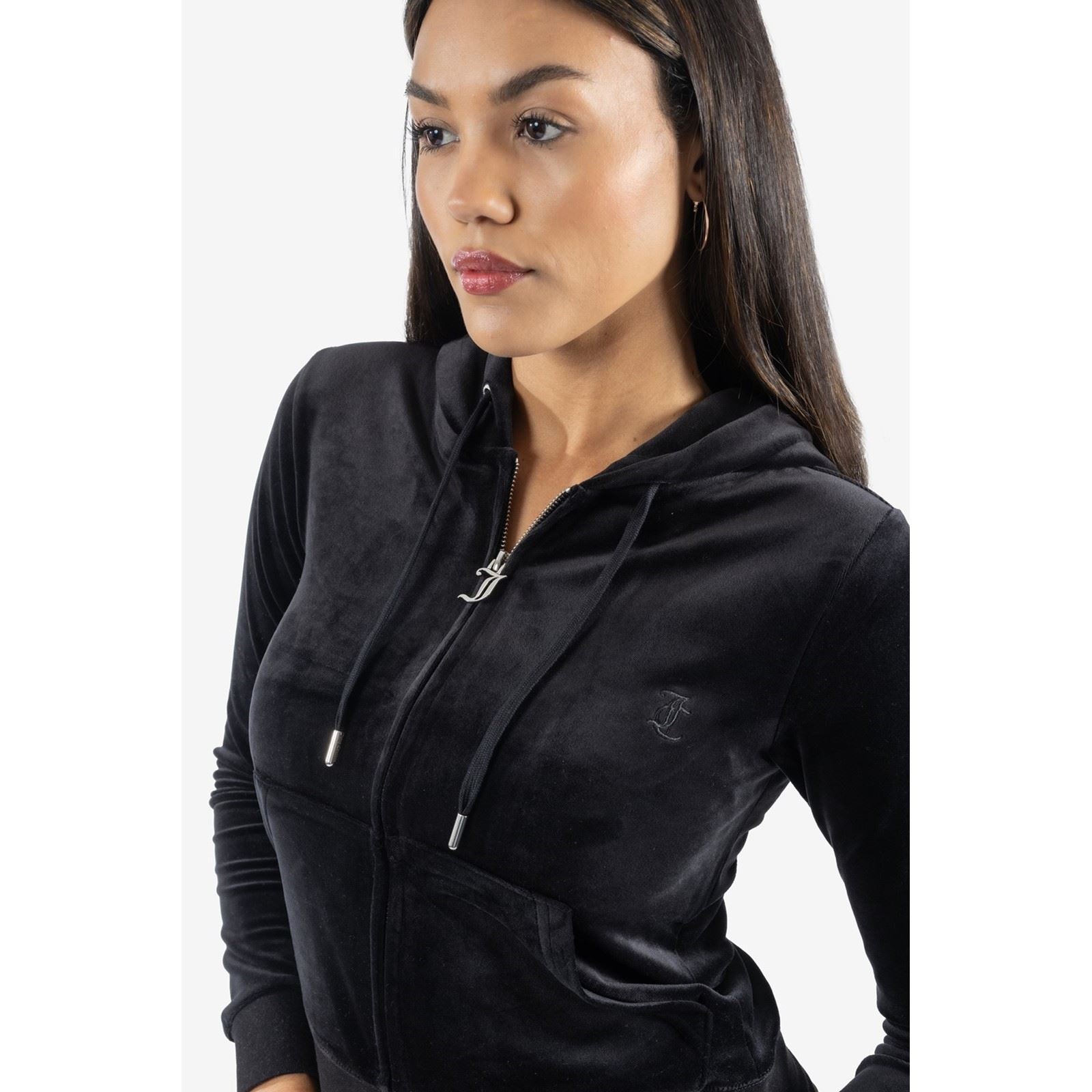 Juicy Couture Robertson Classic Jacket Sweat À Capuche Noir En Polyester Pour Femme