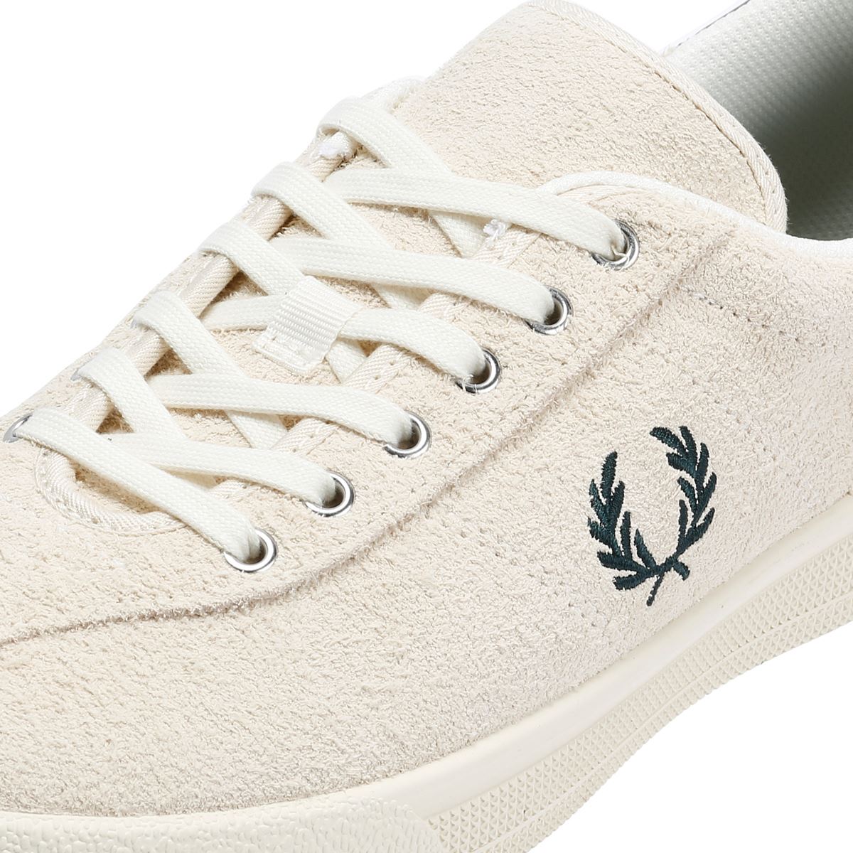 Fred Perry Tennis Shoe Baskets Blanches Pour Hommes Suede