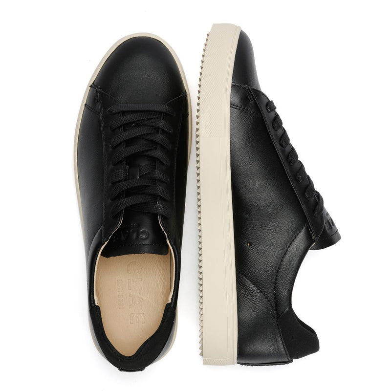 Clae Bradley Baskets En Cuir Noir Pour Hommes