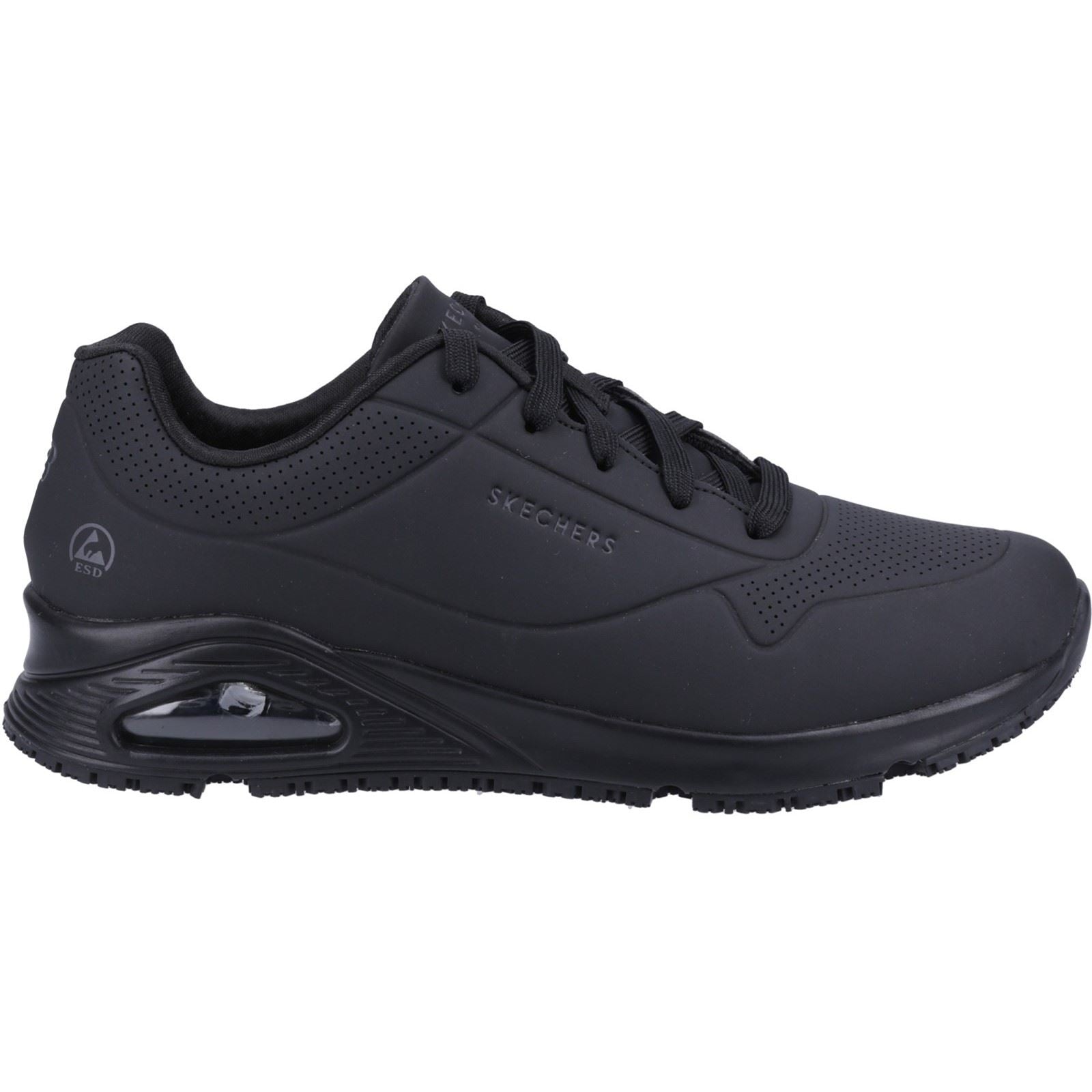 Skechers Workwear Work Relaxed Fit: Uno SR Baskets De Sécurité Noires Pour Femmes