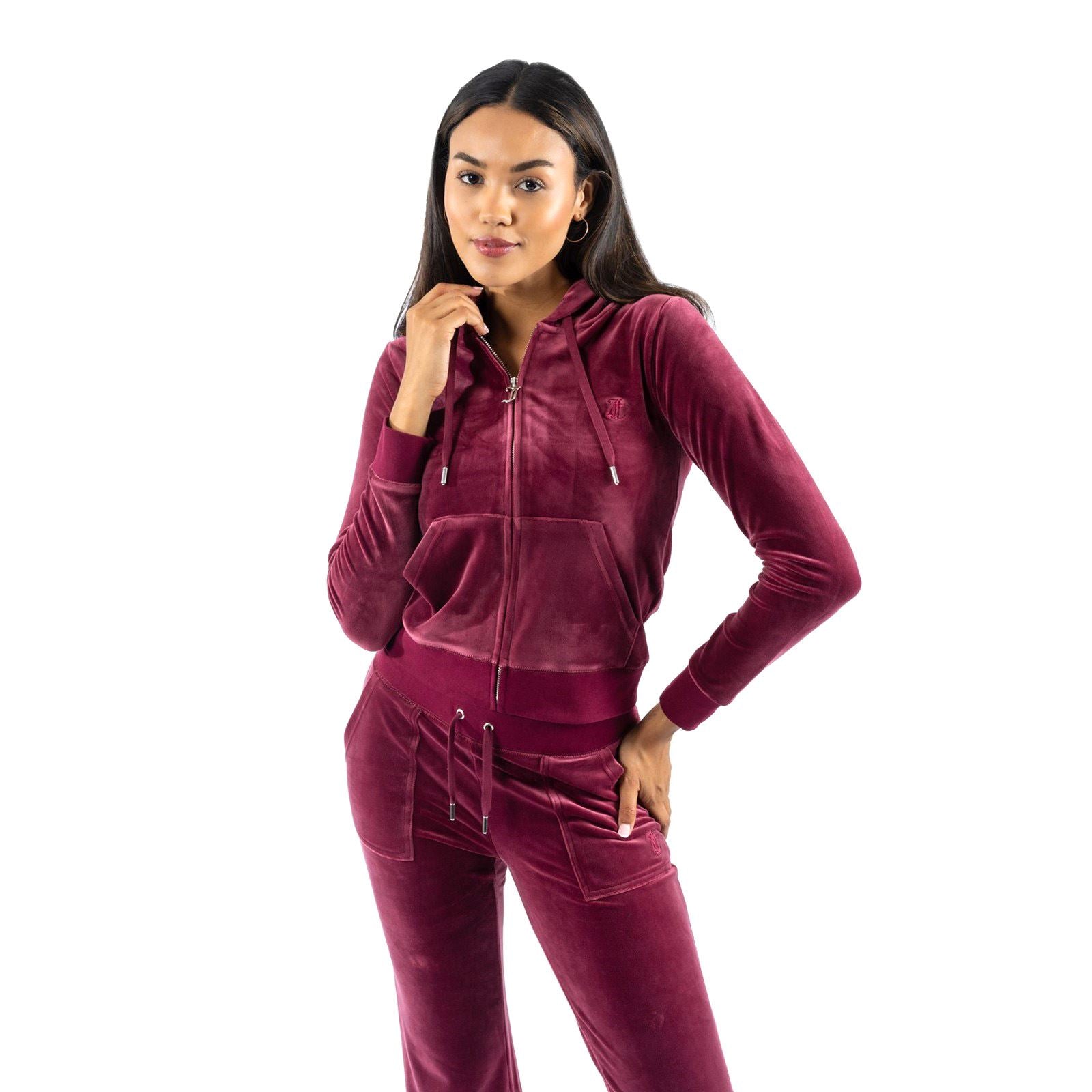 Juicy Couture Robertson Classic Jacket Sweat À Capuche Rouge En Polyester Pour Femmes