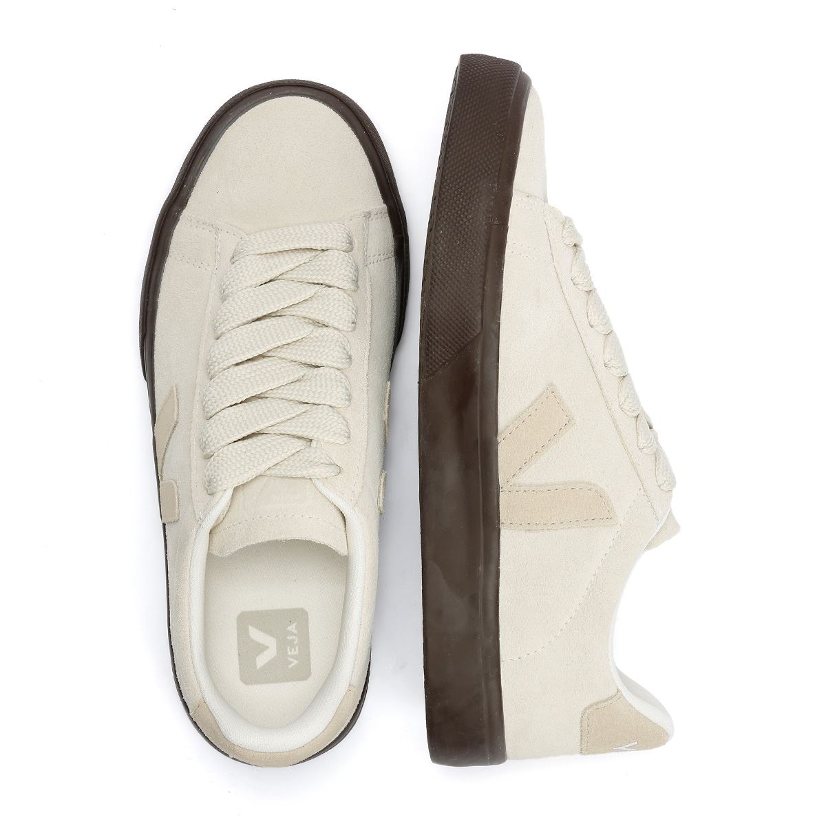 Veja Campo Bold Baskets Beiges Pour Femmes Suède