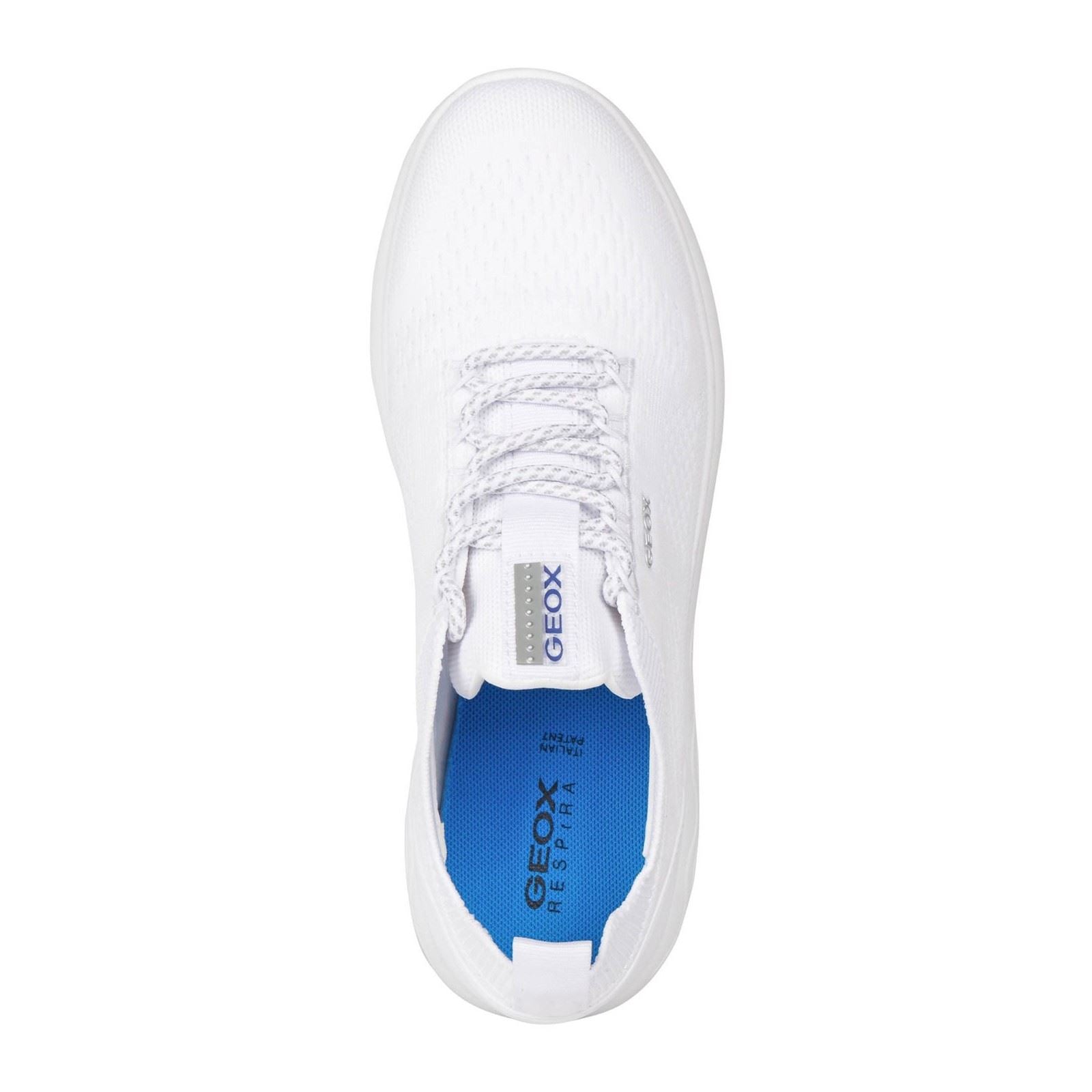 Geox D Spherica A Baskets Blanches En Cuir Pour Femmes