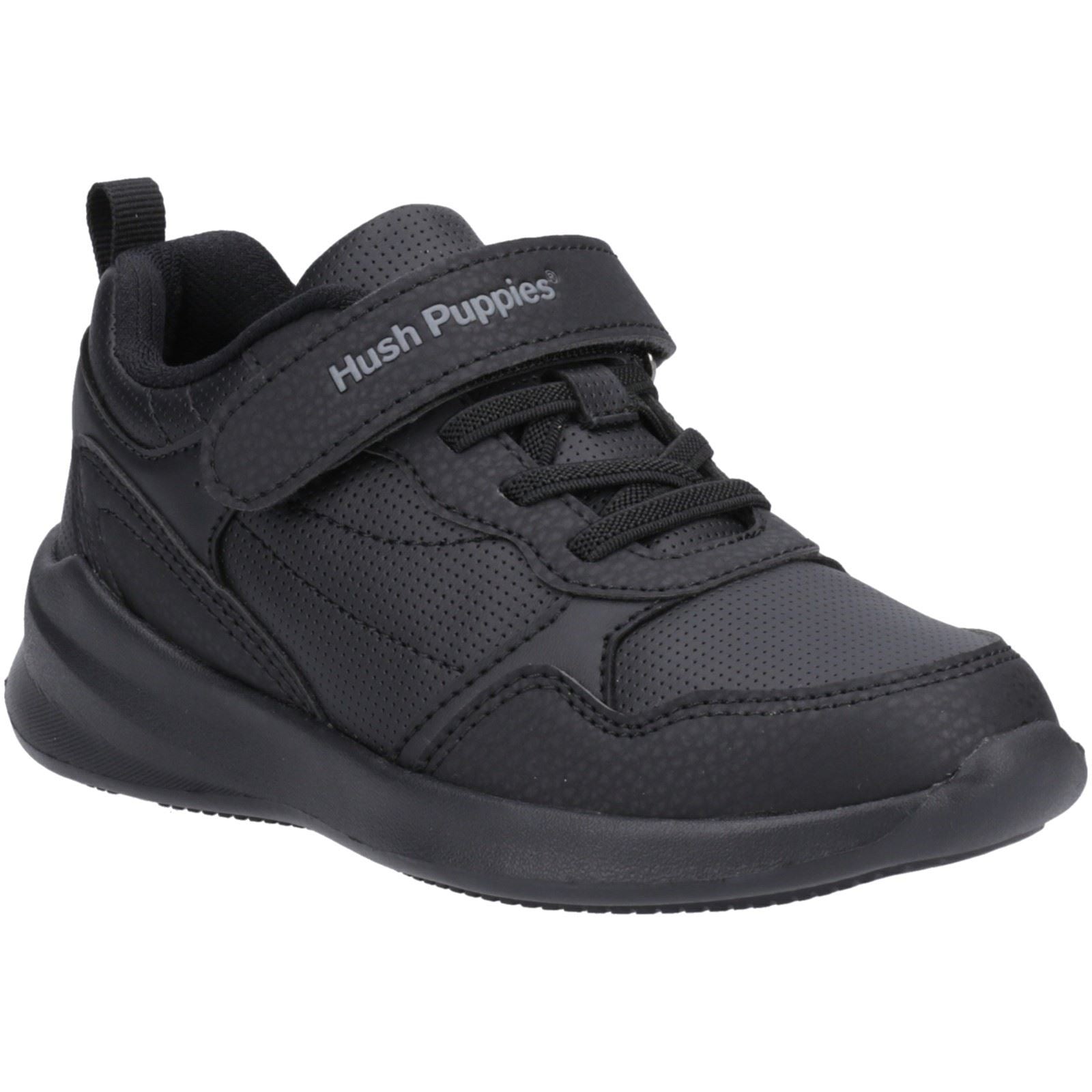 Hush Puppies Marling Bungee Lace Junior Chaussures En Polyuréthane Noires