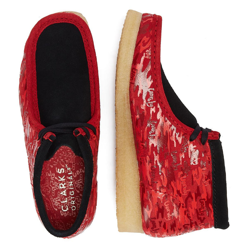 Clarks Popcaan X Bottes De Camouflage Rouge De Wallabee