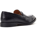 Base London Kennedy Chaussures En Cuir Pour Hommes Noires À Enfiler