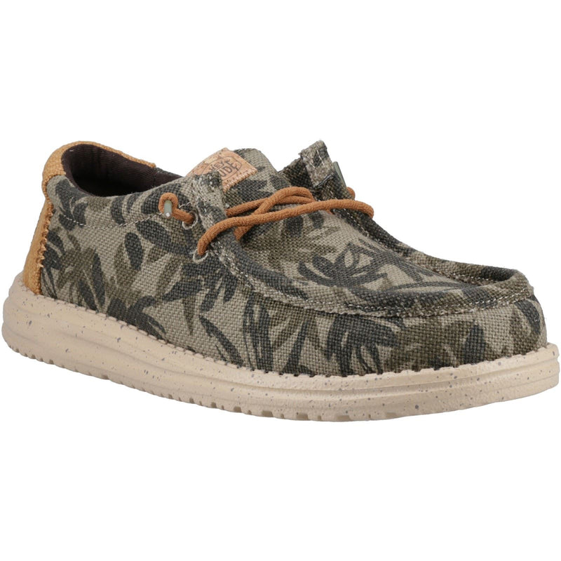 HEYDUDE Wally Palm Jute Chaussures Mocassins En Jute Pour Homme Couleur Olive Brûlée/Marron Gingembre