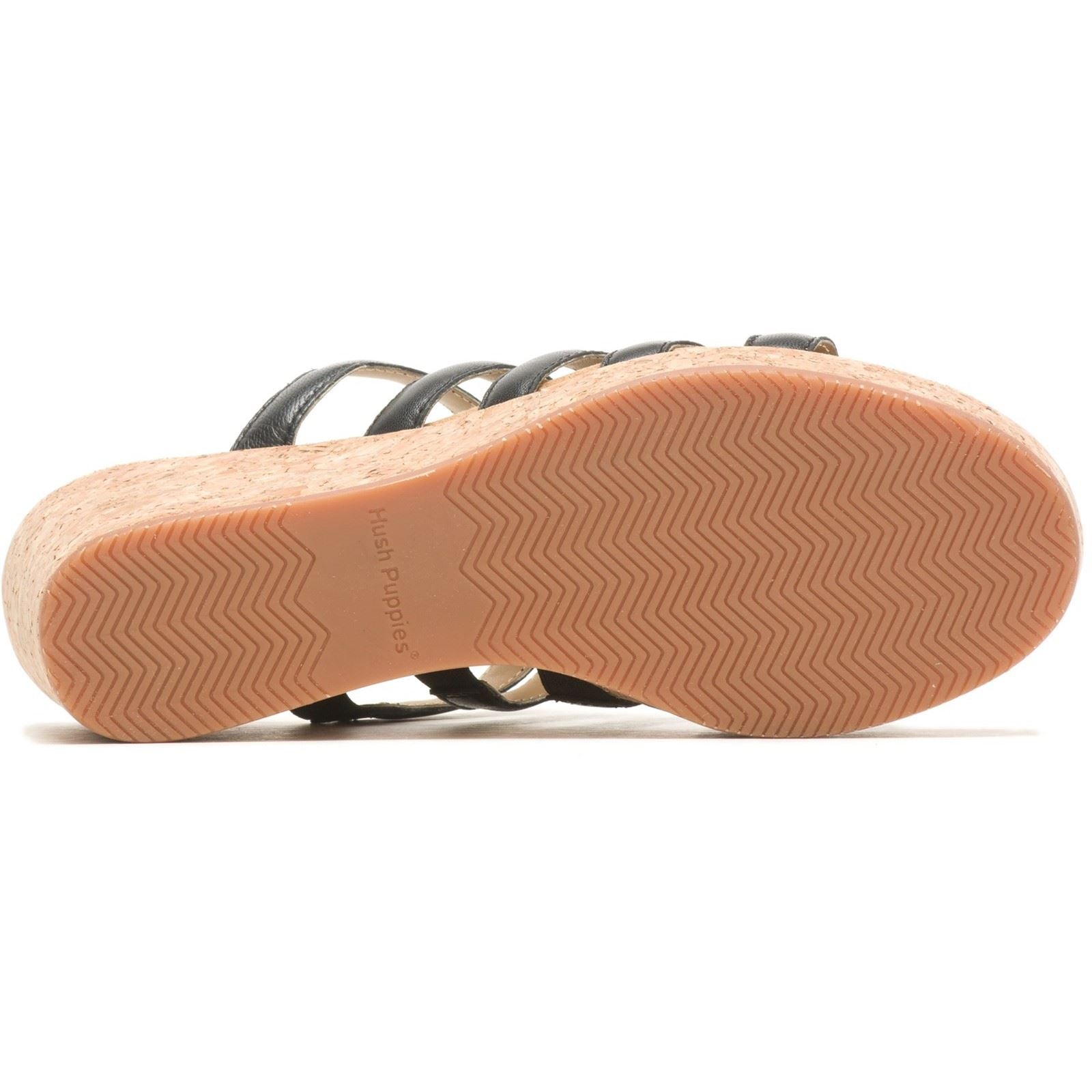 Hush Puppies Willow Slide Escarpins Compensés Noirs Pour Femmes En Cuir