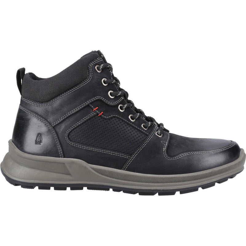 Hush Puppies Arnie Bottes Noires En Cuir Pour Hommes