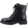 Hush Puppies Rhea Bottes Noires En Cuir Pour Femmes