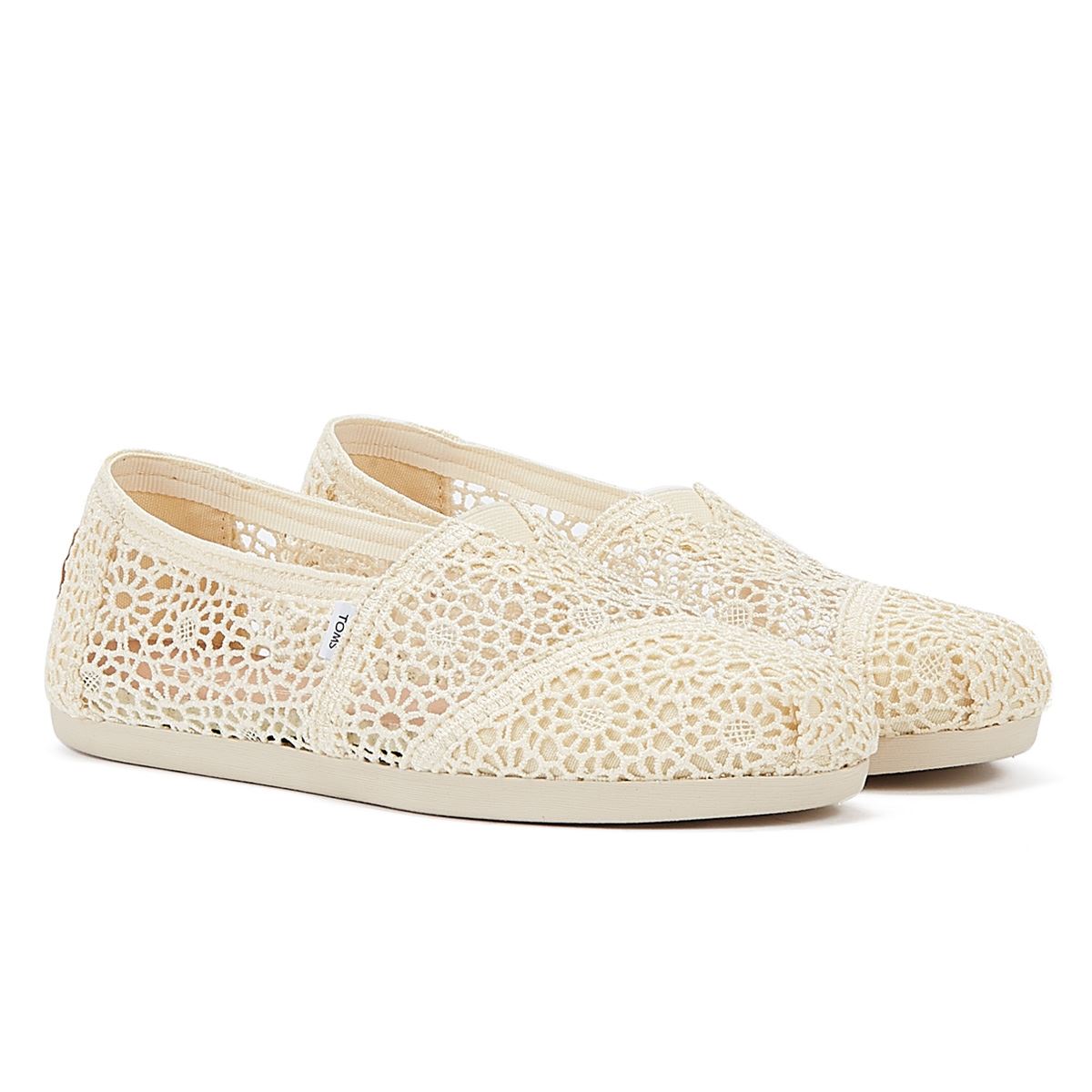 TOMS Apargata Crochet Natural Espadrilles Femmes Beige Sandal