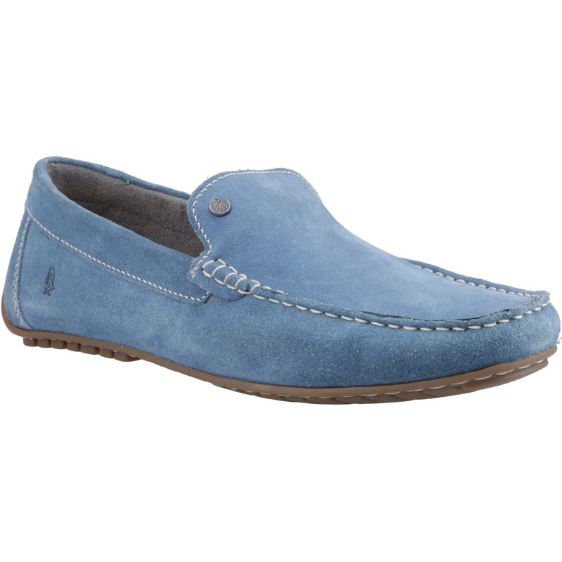 Hush Puppies Ralph Suede Chaussures Mocassins Bleues Pour Homme En Cuir