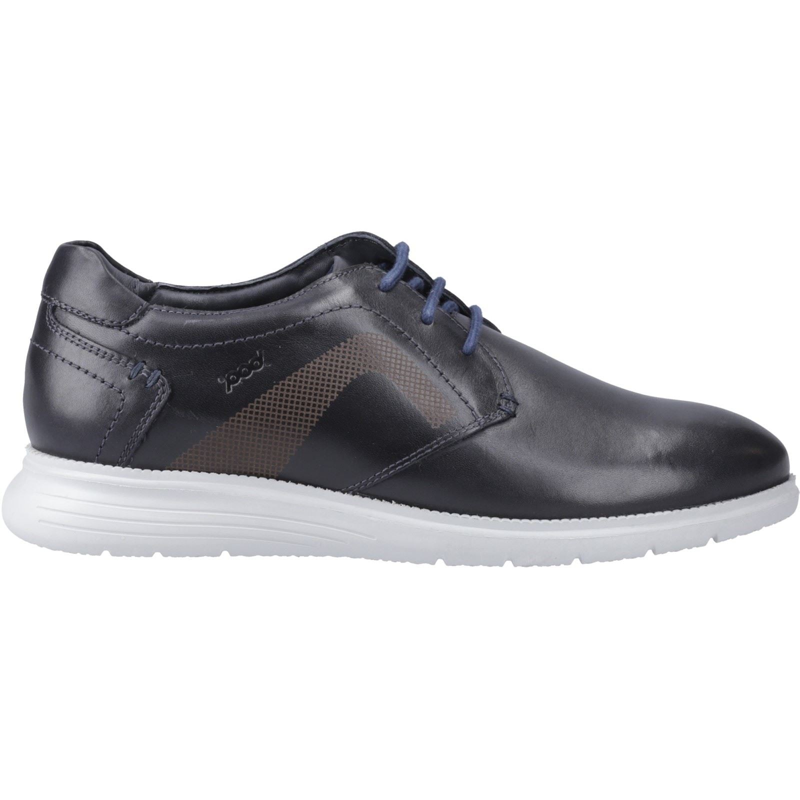 Pod Aston Chaussures À Lacets En Cuir Pour Hommes, Bleu Marine