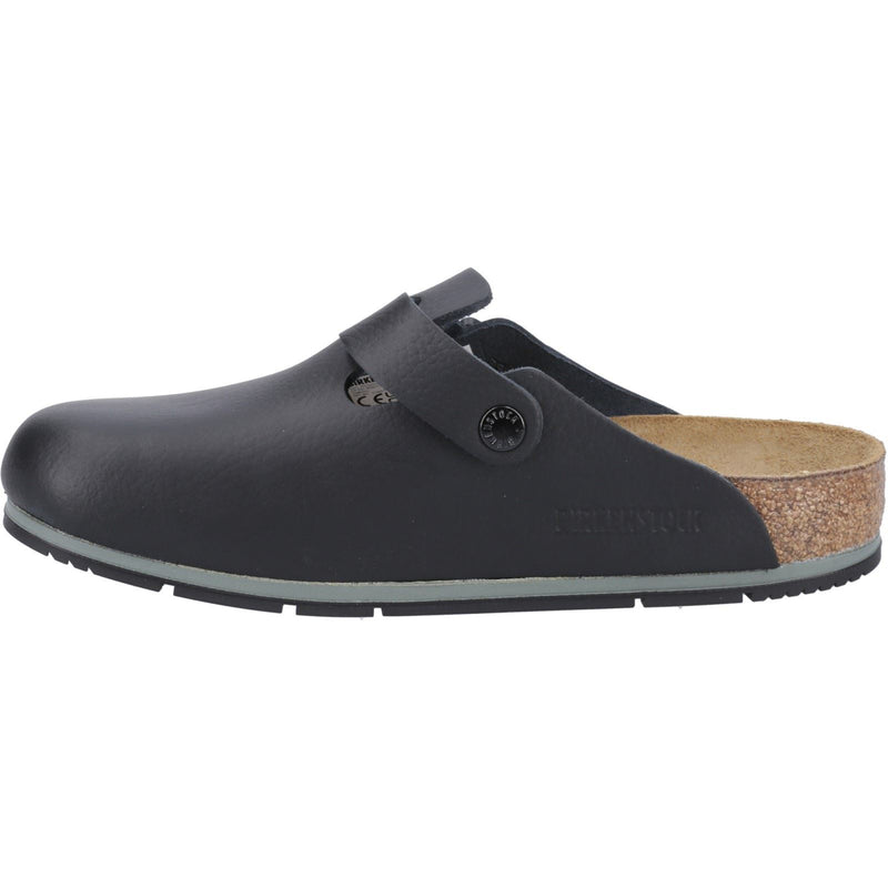 Birkenstock Boston Pro Sabots Noirs En Cuir Pour Femmes