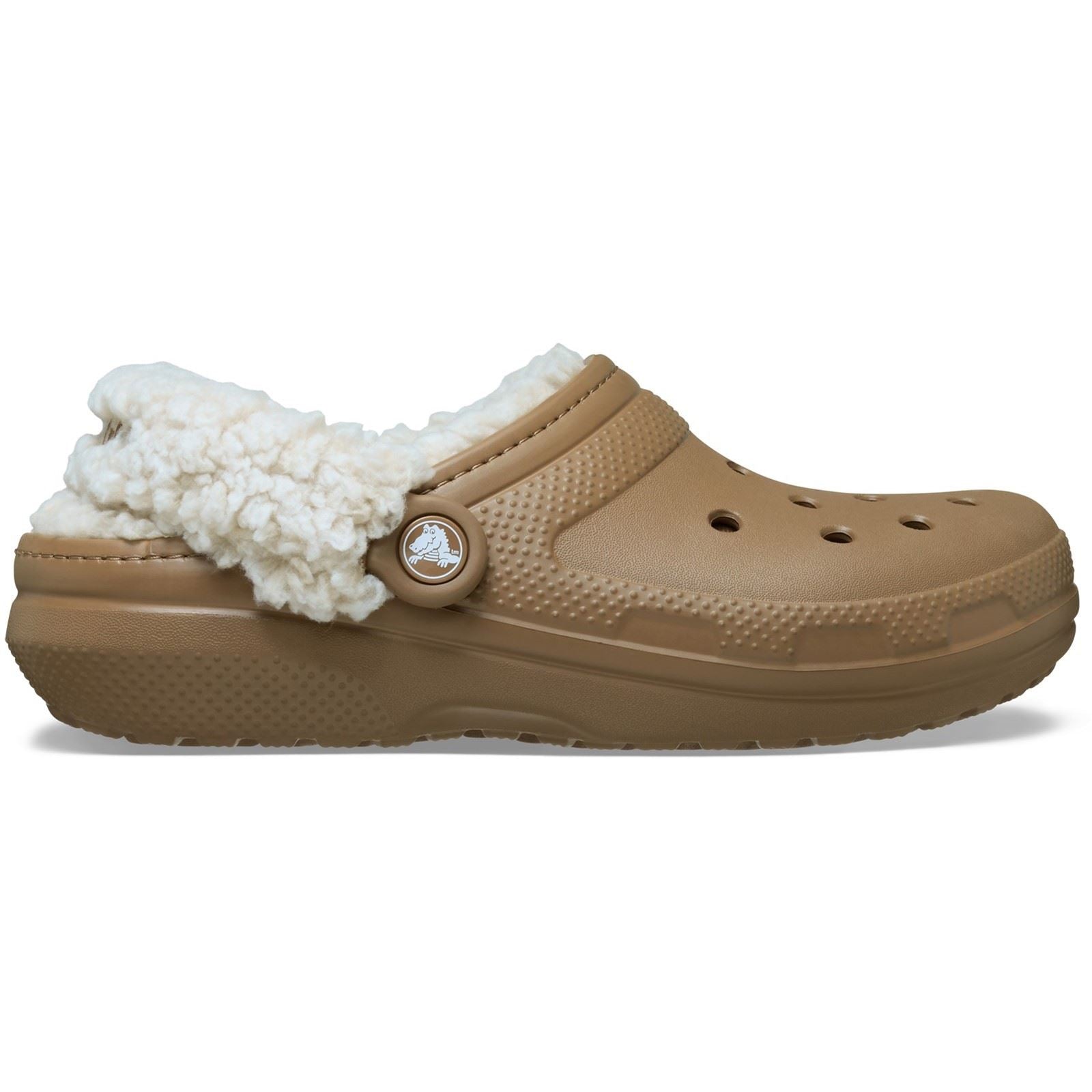 Crocs Classic Fleece Lined Sabots En Sépia En Thermoplastique