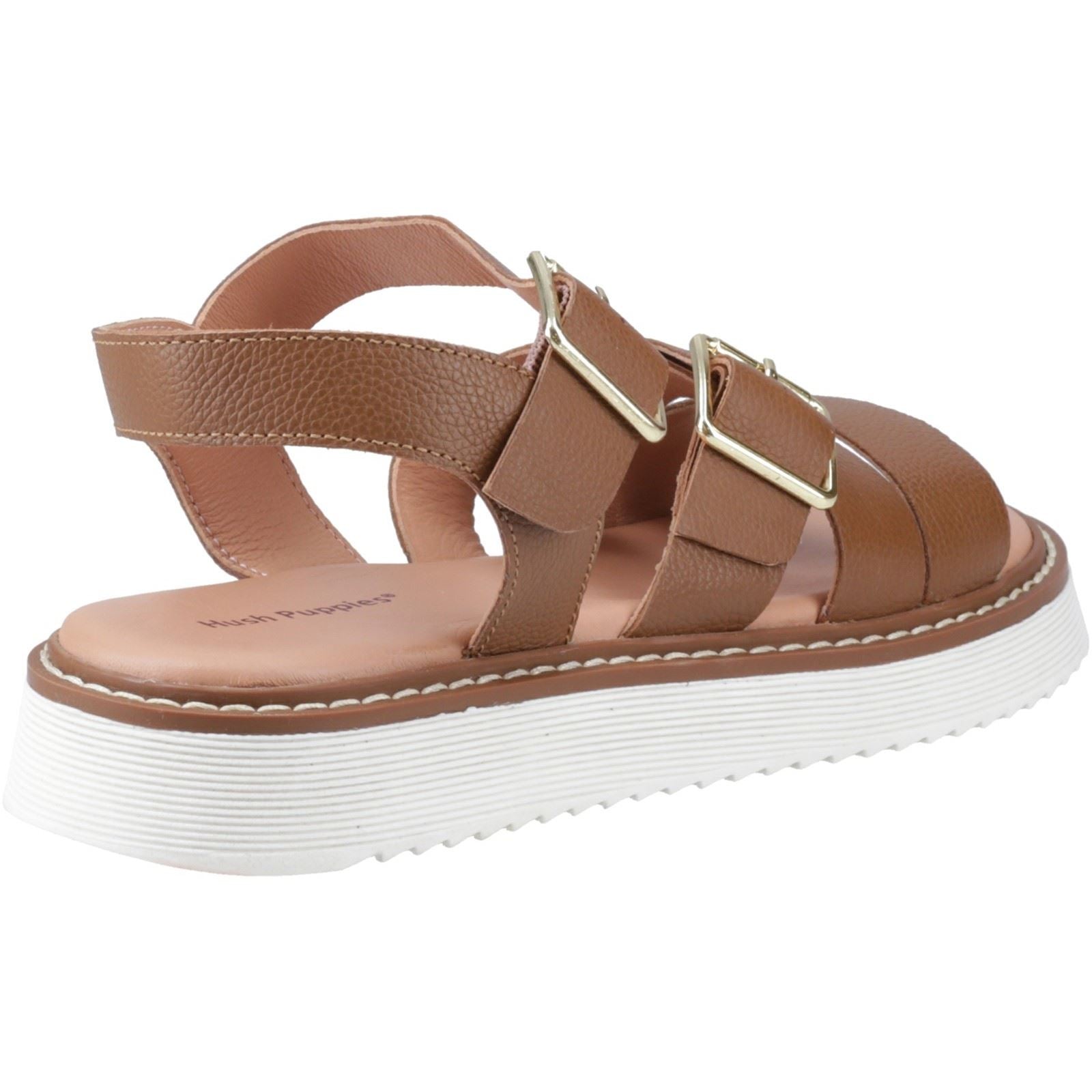 Hush Puppies Cady Sandales En Cuir Pour Femme Couleur Tan