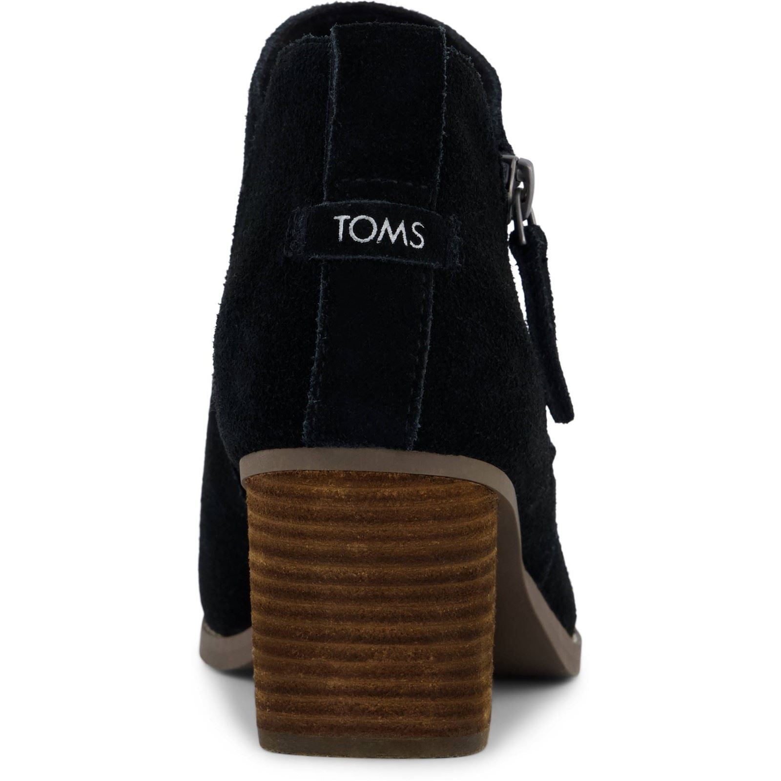 TOMS Goldie Bottines À Talons Noirs Pour Femmes En Textile