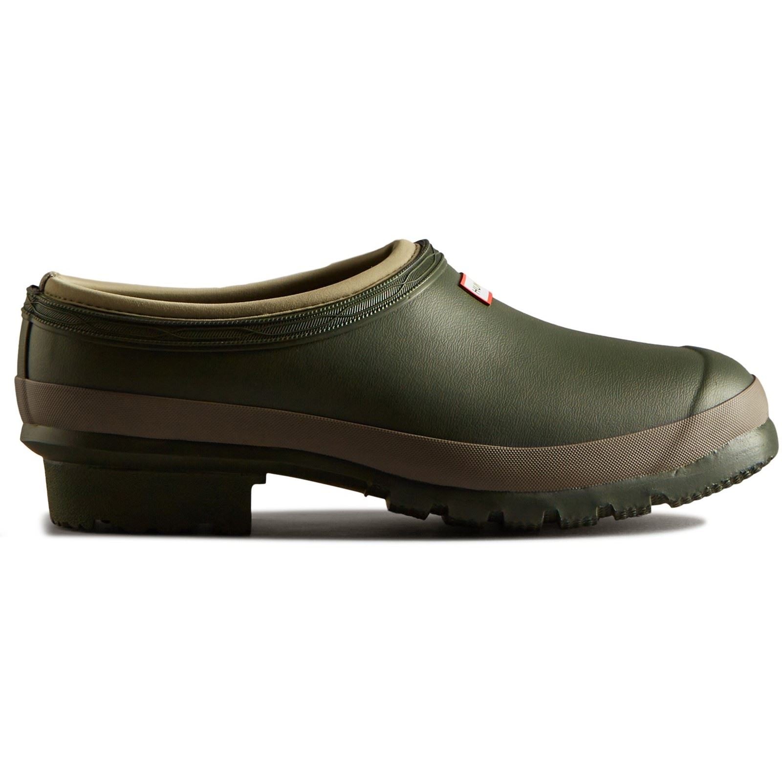 Hunter Gardener Chaussures De Jardin Pour Homme En Caoutchouc Vert Olive Foncé / Argile.