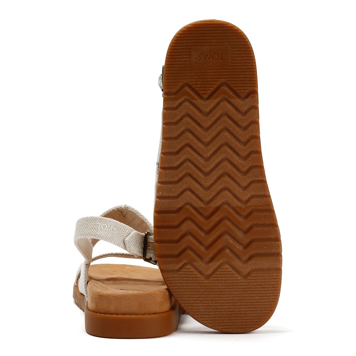 TOMS Marin Slingback Sandales Blanches En Textile Pour Femmes